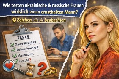 Wie ukrainische Frauen einen Mann testen: 9 Zeichen, die sie beobachten