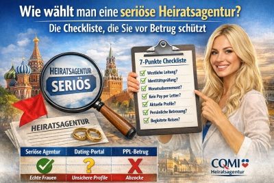 Wie wählt man eine seriöse Heiratsagentur? Die Checkliste gegen Betrug